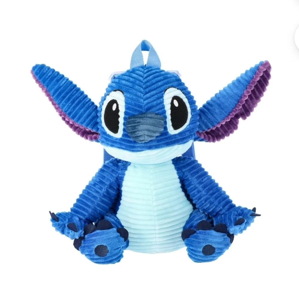 Disney Lilo and Stitch Kids Corduroy Plush Backpack, Blue. New with Tags